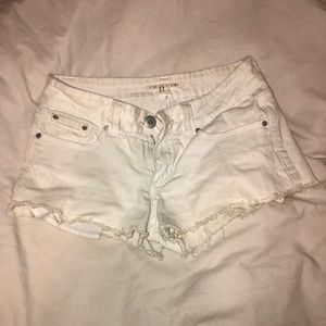 Forever 21 denim white cut off shorts